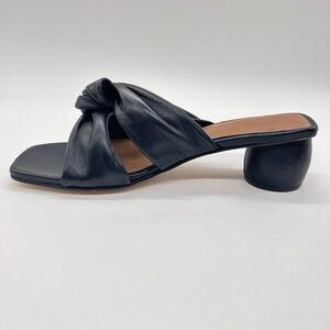 Journee Signature Sandals‎ Womens 8.5 Black Leather Charlize Dress MSRP $149 NEW